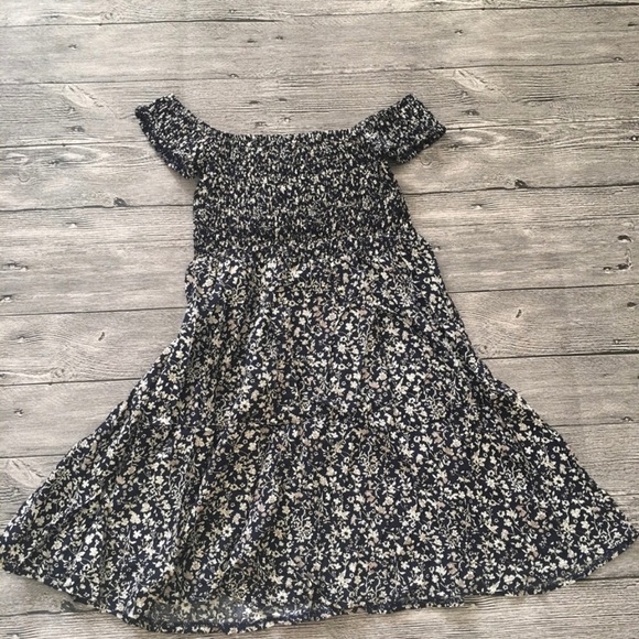 Happy Girl DarkNavy Floral Off Shoulder Mini Dress - Picture 7 of 7